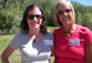 Kerri Severson Stover and Jenn Eaton, members of the Friends board of directors, volunteered at the Memory Walk.